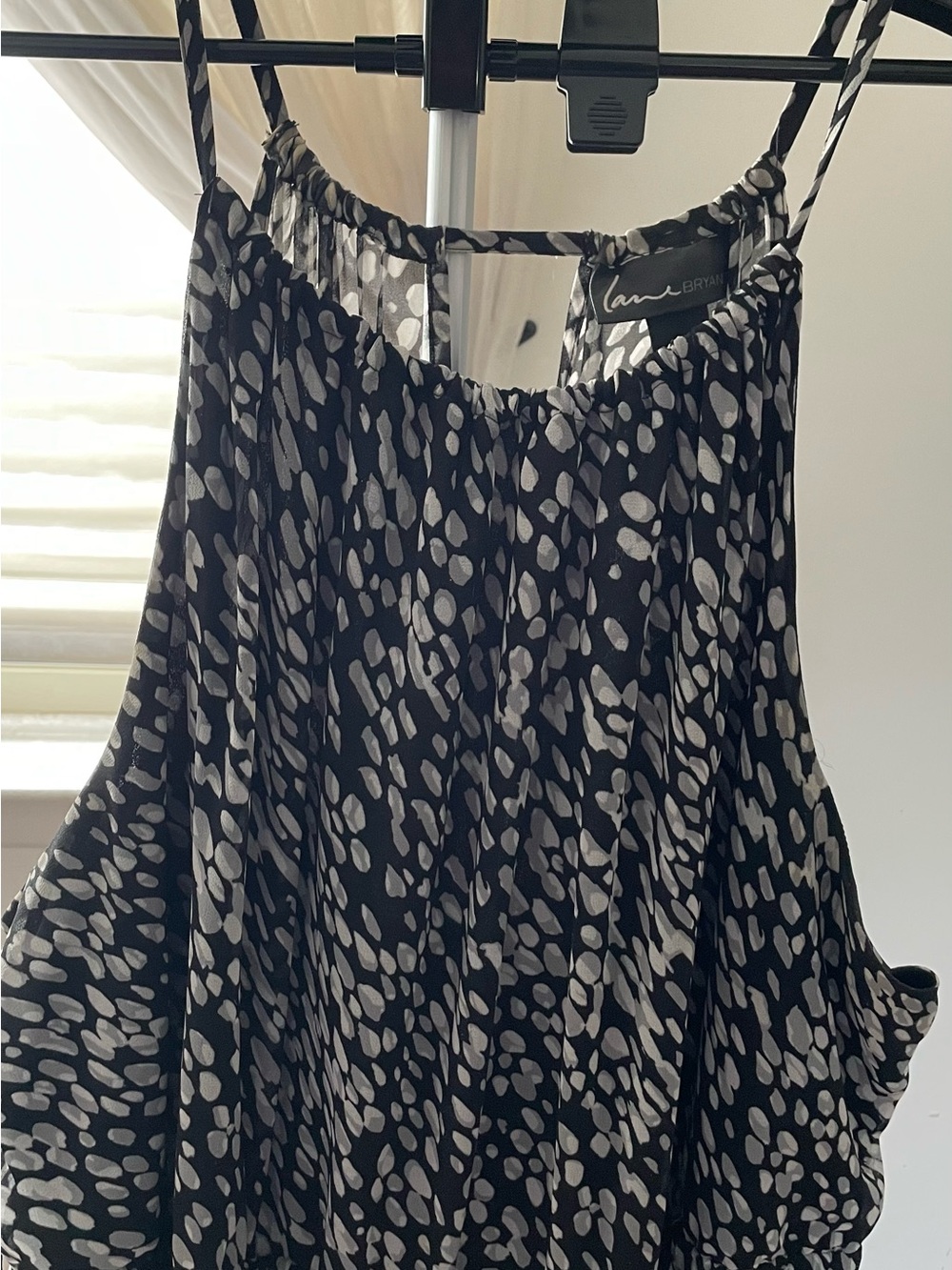 Lane Bryant Black and White Printed Maxi Dress